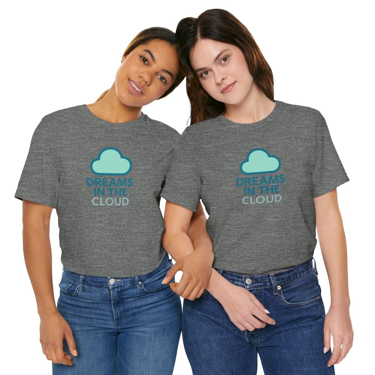"Dreams in the Cloud" Unisex Tee, Cozy Cloud T-Shirt, Motivational Short Sleeve Shirt, Birthday Gift, Dreamy Casual Wear - AI Tee Hero
