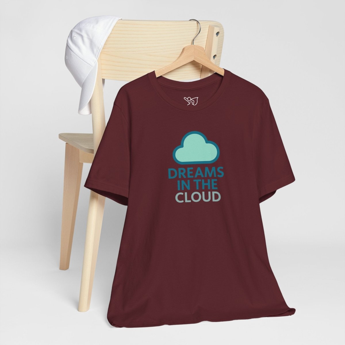 "Dreams in the Cloud" Unisex Tee, Cozy Cloud T-Shirt, Motivational Short Sleeve Shirt, Birthday Gift, Dreamy Casual Wear - AI Tee Hero