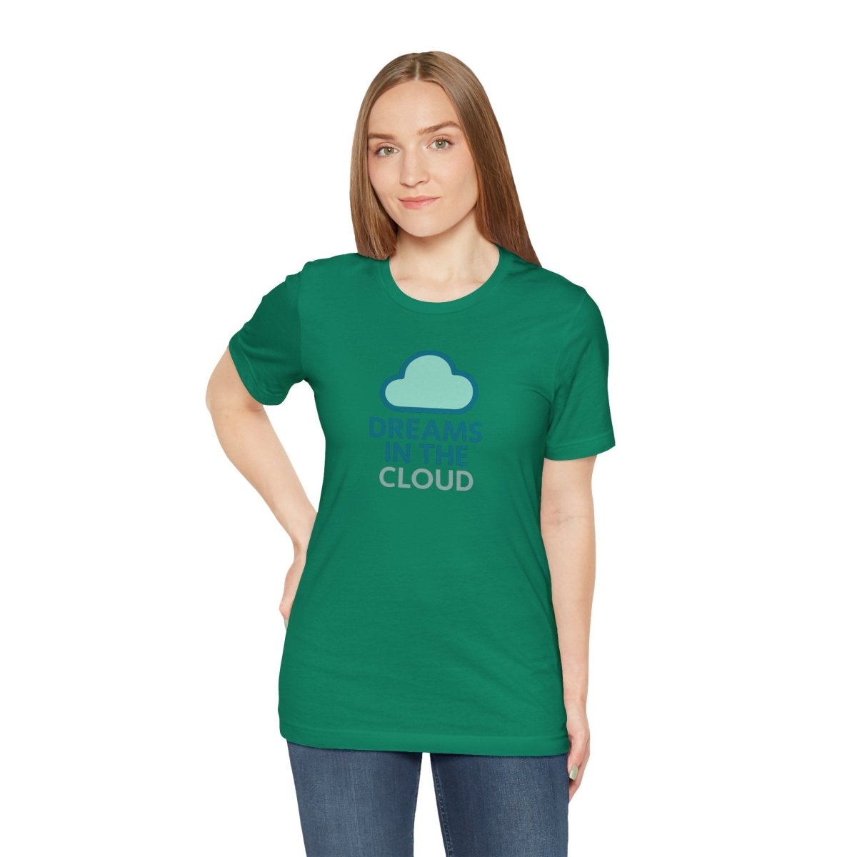 "Dreams in the Cloud" Unisex Tee, Cozy Cloud T-Shirt, Motivational Short Sleeve Shirt, Birthday Gift, Dreamy Casual Wear - AI Tee Hero