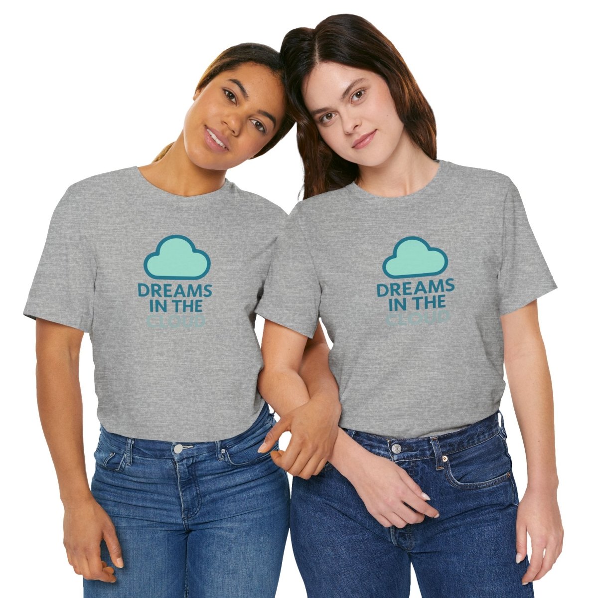 "Dreams in the Cloud" Unisex Tee, Cozy Cloud T-Shirt, Motivational Short Sleeve Shirt, Birthday Gift, Dreamy Casual Wear - AI Tee Hero