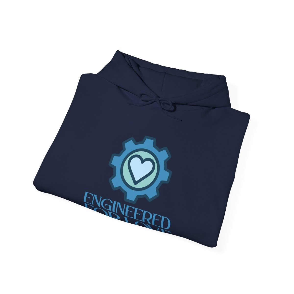 "Engineered for Love" Hoodie Cozy Unisex Sweatshirt, Perfect Gift for Engineers, Valentine's Day, Casual Wear, Birthday Present CW - 2 Blue - AI Tee Hero