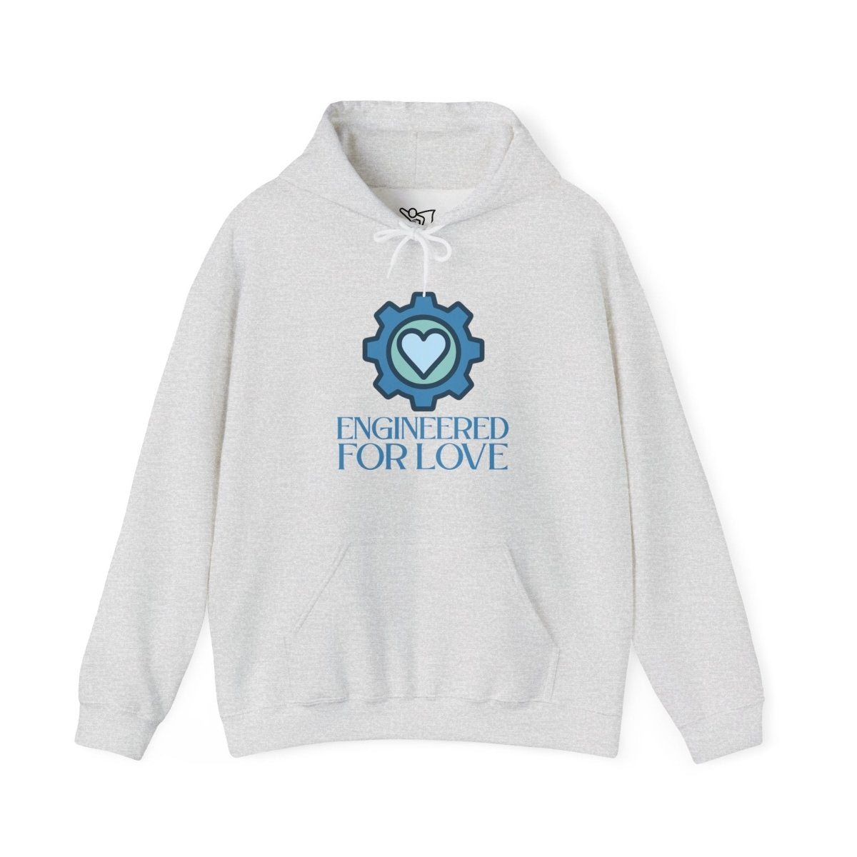 "Engineered for Love" Hoodie Cozy Unisex Sweatshirt, Perfect Gift for Engineers, Valentine's Day, Casual Wear, Birthday Present CW - 2 Blue - AI Tee Hero