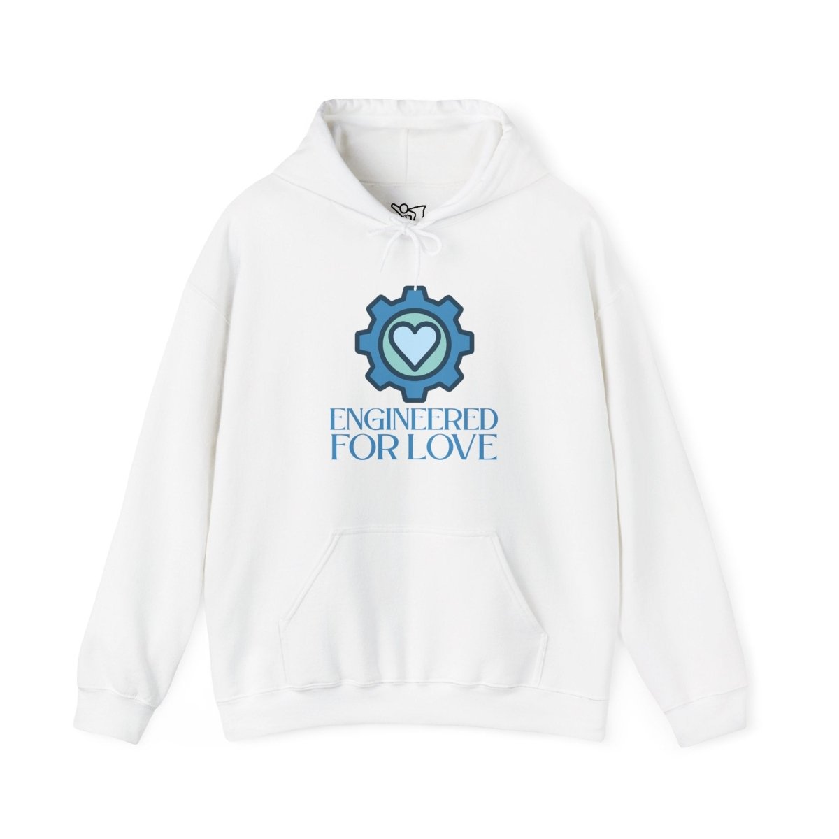 "Engineered for Love" Hoodie Cozy Unisex Sweatshirt, Perfect Gift for Engineers, Valentine's Day, Casual Wear, Birthday Present CW - 2 Blue - AI Tee Hero