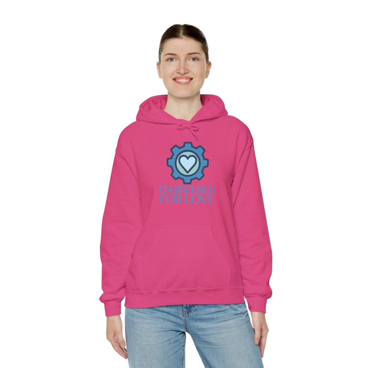 "Engineered for Love" Hoodie Cozy Unisex Sweatshirt, Perfect Gift for Engineers, Valentine's Day, Casual Wear, Birthday Present CW - 2 Blue - AI Tee Hero