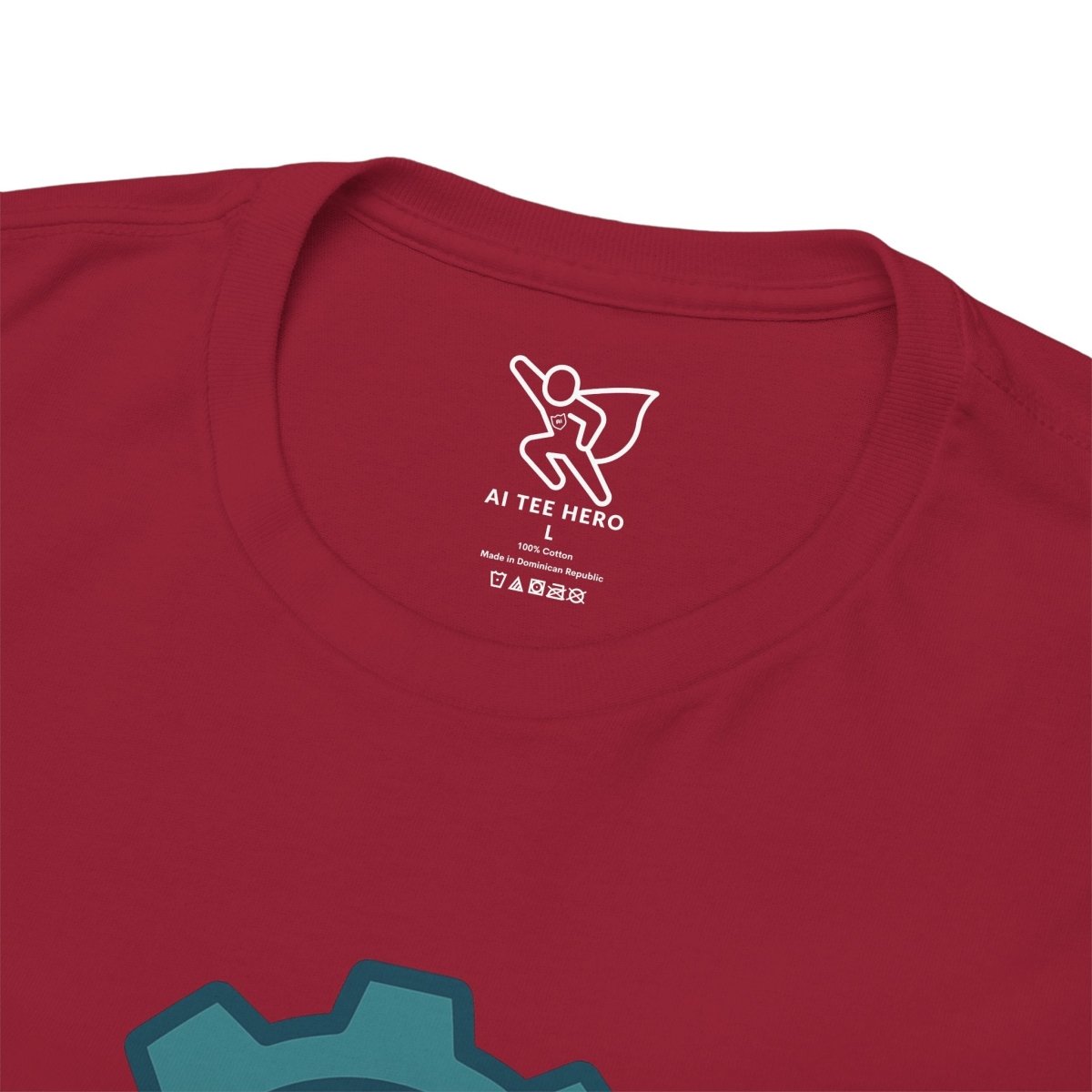 "Engineered for Love" Unisex Heavy Cotton Tee, Gift for Him/Her, Valentine's Day Shirt, Casual Wear CW - 1 Teal - AI Tee Hero