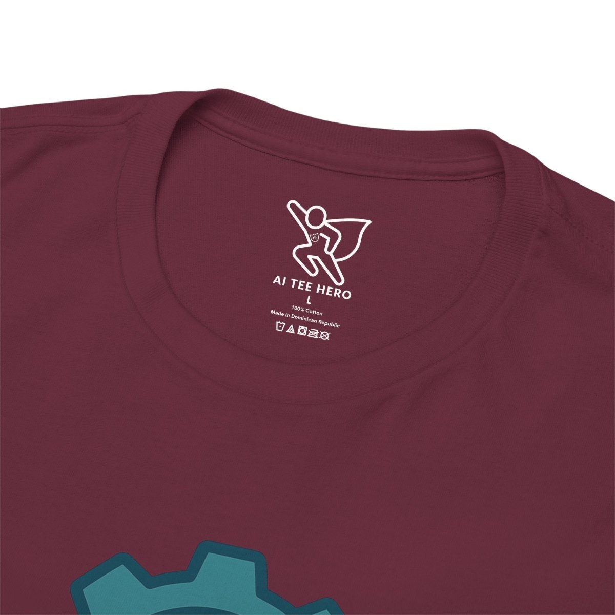 "Engineered for Love" Unisex Heavy Cotton Tee, Gift for Him/Her, Valentine's Day Shirt, Casual Wear CW - 1 Teal - AI Tee Hero
