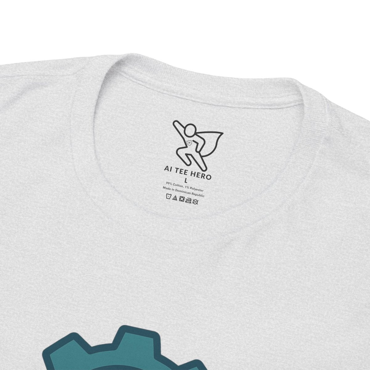 "Engineered for Love" Unisex Heavy Cotton Tee, Gift for Him/Her, Valentine's Day Shirt, Casual Wear CW - 1 Teal - AI Tee Hero