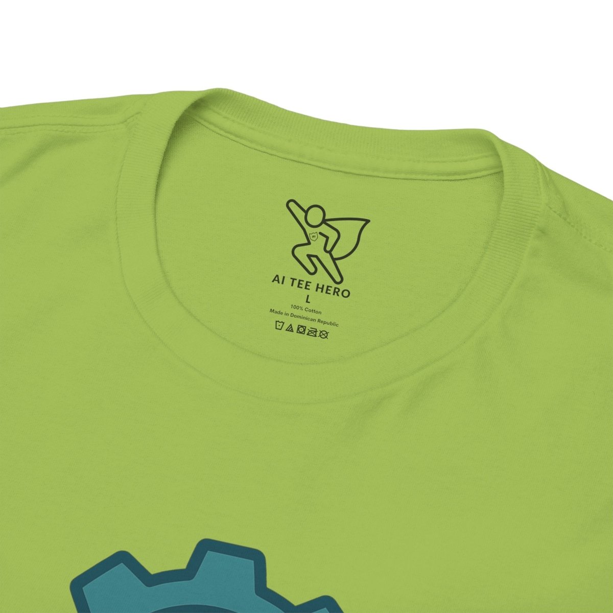 "Engineered for Love" Unisex Heavy Cotton Tee, Gift for Him/Her, Valentine's Day Shirt, Casual Wear CW - 1 Teal - AI Tee Hero