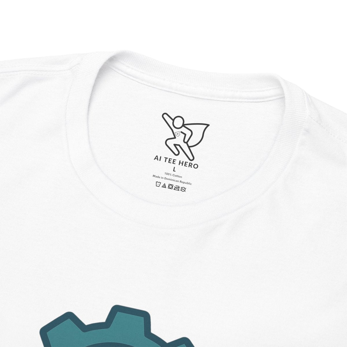 "Engineered for Love" Unisex Heavy Cotton Tee, Gift for Him/Her, Valentine's Day Shirt, Casual Wear CW - 1 Teal - AI Tee Hero