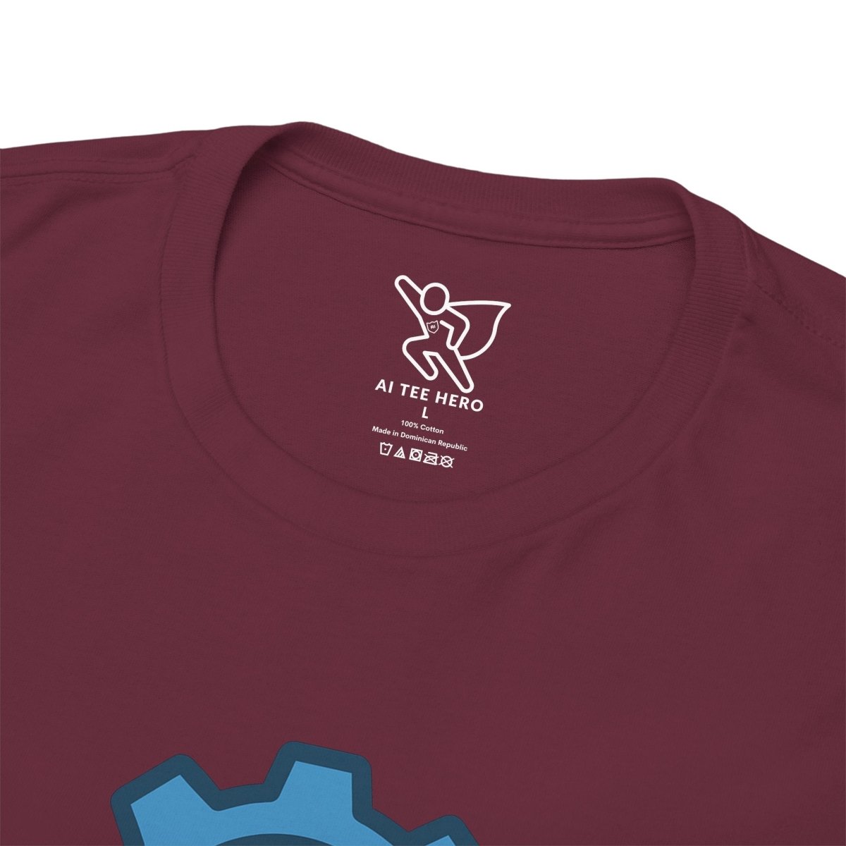 "Engineered for Love" Unisex Heavy Cotton Tee, Gift for Him/Her, Valentine's Day Shirt, Casual Wear CW - 2 Blue - AI Tee Hero