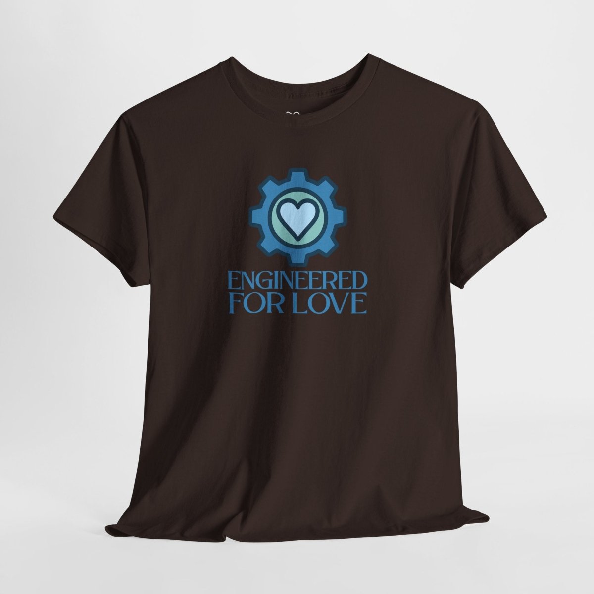 "Engineered for Love" Unisex Heavy Cotton Tee, Gift for Him/Her, Valentine's Day Shirt, Casual Wear CW - 2 Blue - AI Tee Hero