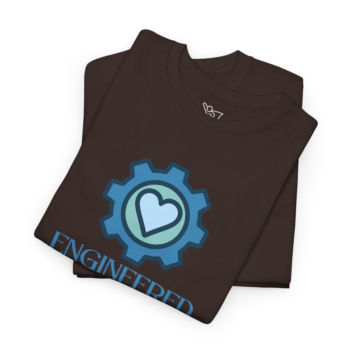 "Engineered for Love" Unisex Heavy Cotton Tee, Gift for Him/Her, Valentine's Day Shirt, Casual Wear CW - 2 Blue - AI Tee Hero
