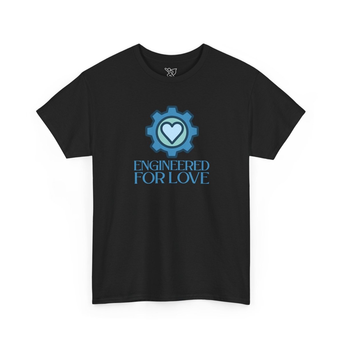 "Engineered for Love" Unisex Heavy Cotton Tee, Gift for Him/Her, Valentine's Day Shirt, Casual Wear CW - 2 Blue - AI Tee Hero