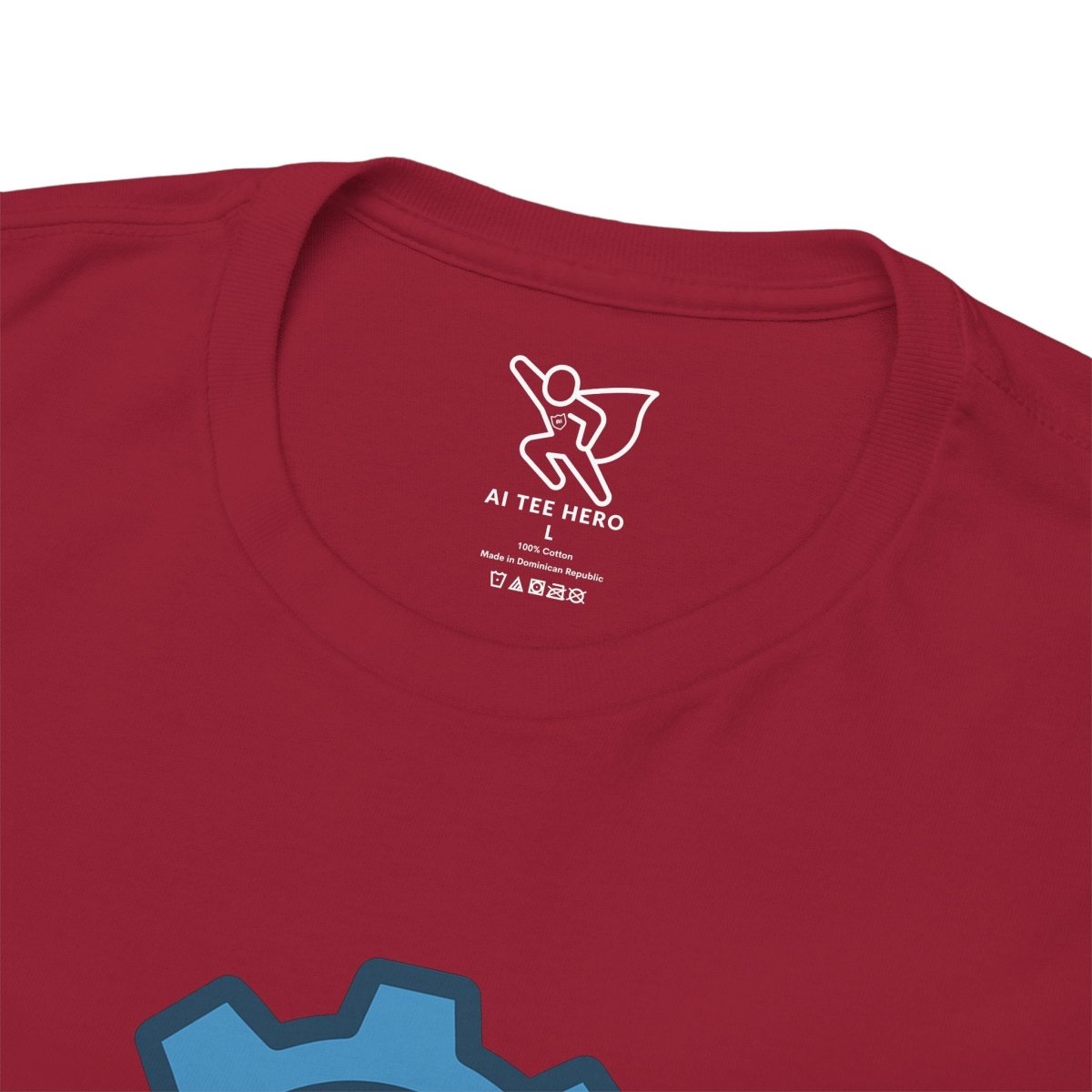 "Engineered for Love" Unisex Heavy Cotton Tee, Gift for Him/Her, Valentine's Day Shirt, Casual Wear CW - 2 Blue - AI Tee Hero
