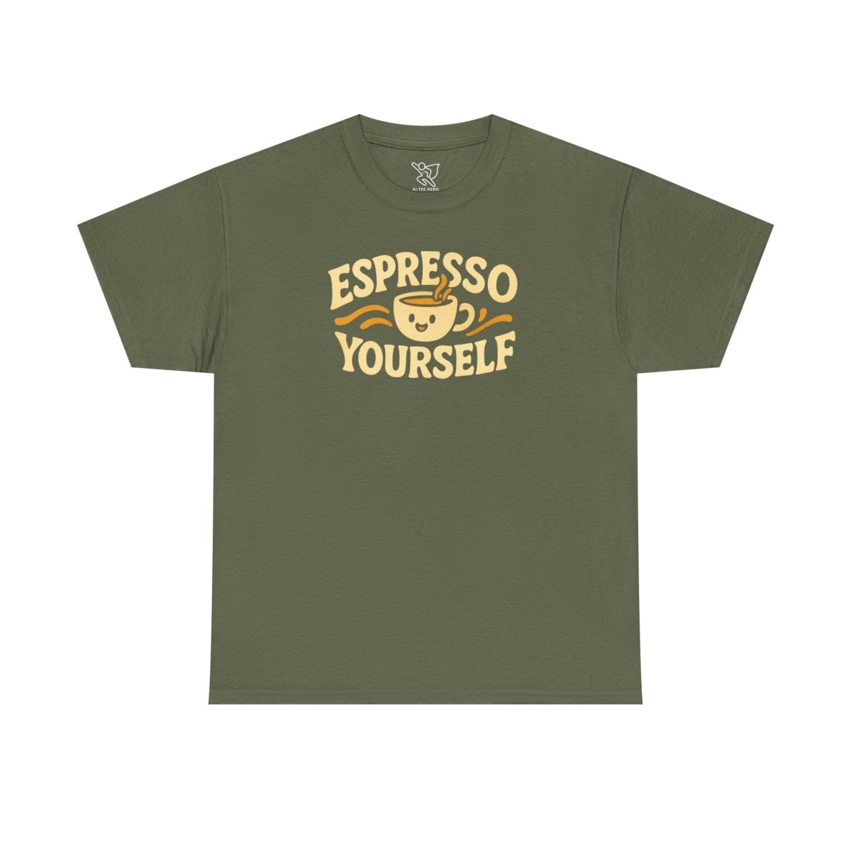 Espresso Yourself Unisex Cotton Tee, Coffee Lover Gift, Casual Wear, Fun T-Shirt, Espresso Themed Apparel - AI Tee Hero