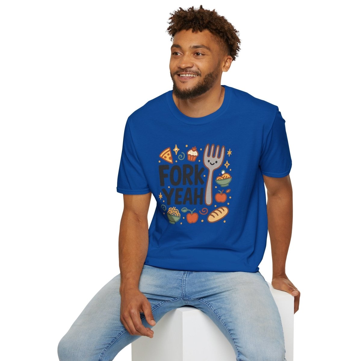 Foodie "Fork Yeah" T-Shirt, Unisex Cotton Tee, Cooking Gift Shirt, Kitchen Love, Food Lover Apparel, Culinary Humor Tee - AI Tee Hero