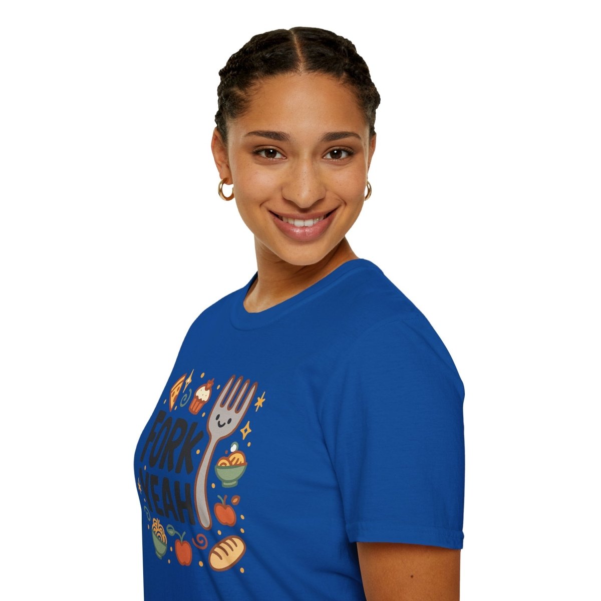 Foodie "Fork Yeah" T-Shirt, Unisex Cotton Tee, Cooking Gift Shirt, Kitchen Love, Food Lover Apparel, Culinary Humor Tee - AI Tee Hero