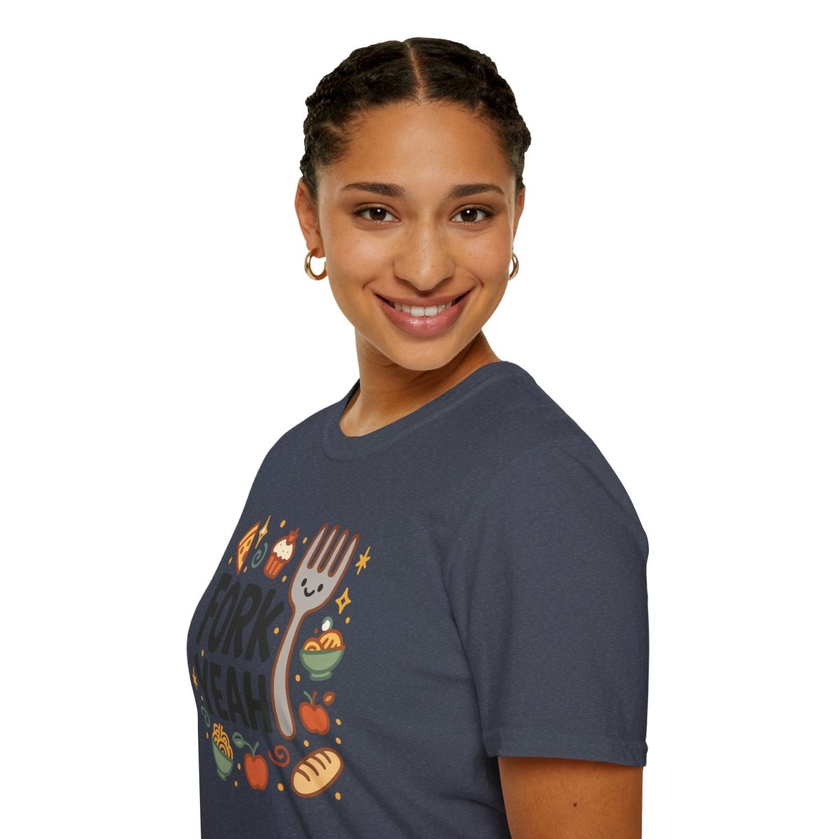 Foodie "Fork Yeah" T-Shirt, Unisex Cotton Tee, Cooking Gift Shirt, Kitchen Love, Food Lover Apparel, Culinary Humor Tee - AI Tee Hero