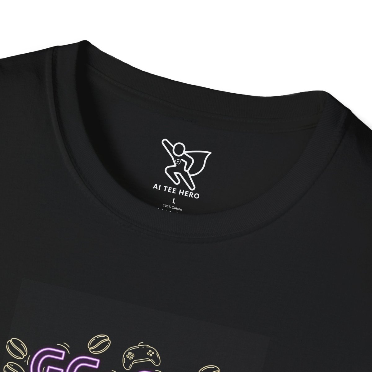 "GG: Got Grounds" Gaming - Inspired Unisex Softstyle T-Shirt | GG: Got Grounds Tee for Coffee Lovers, Geek Gift, Video Game Apparel, Casual Wear, Unique Design - AI Tee Hero