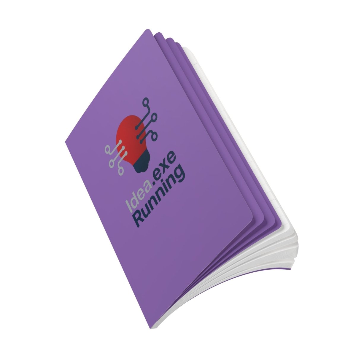 "Idea.exe Running" Tech - Inspired Softcover Journal for Creative Minds, Idea Journal, Writing Notebook, Gift for Students, Purple Notepad, Office Supplies - AI Tee Hero
