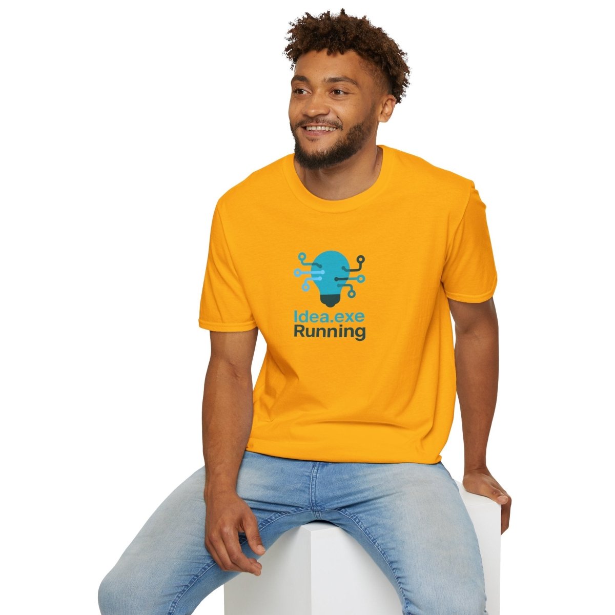 "Idea.exe Running" Tech - Inspired Unisex Softstyle T-Shirt, Geek Humor Tee, Casual Everyday Wear, Gift for Programmers, Unique Tech Gifts, Funny Coding Shirt CW - 1 Teal - AI Tee Hero