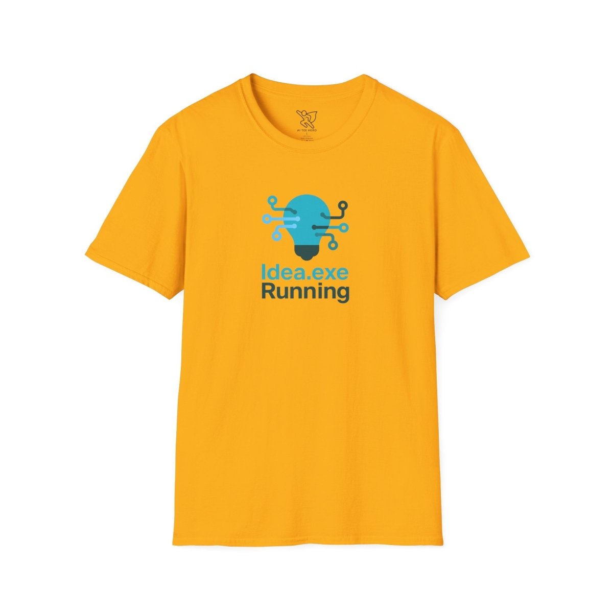 "Idea.exe Running" Tech - Inspired Unisex Softstyle T-Shirt, Geek Humor Tee, Casual Everyday Wear, Gift for Programmers, Unique Tech Gifts, Funny Coding Shirt CW - 1 Teal - AI Tee Hero