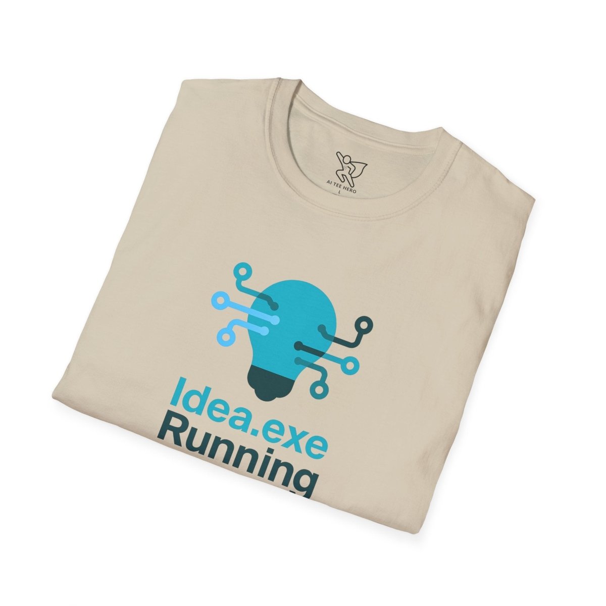 "Idea.exe Running" Tech - Inspired Unisex Softstyle T-Shirt, Geek Humor Tee, Casual Everyday Wear, Gift for Programmers, Unique Tech Gifts, Funny Coding Shirt CW - 1 Teal - AI Tee Hero