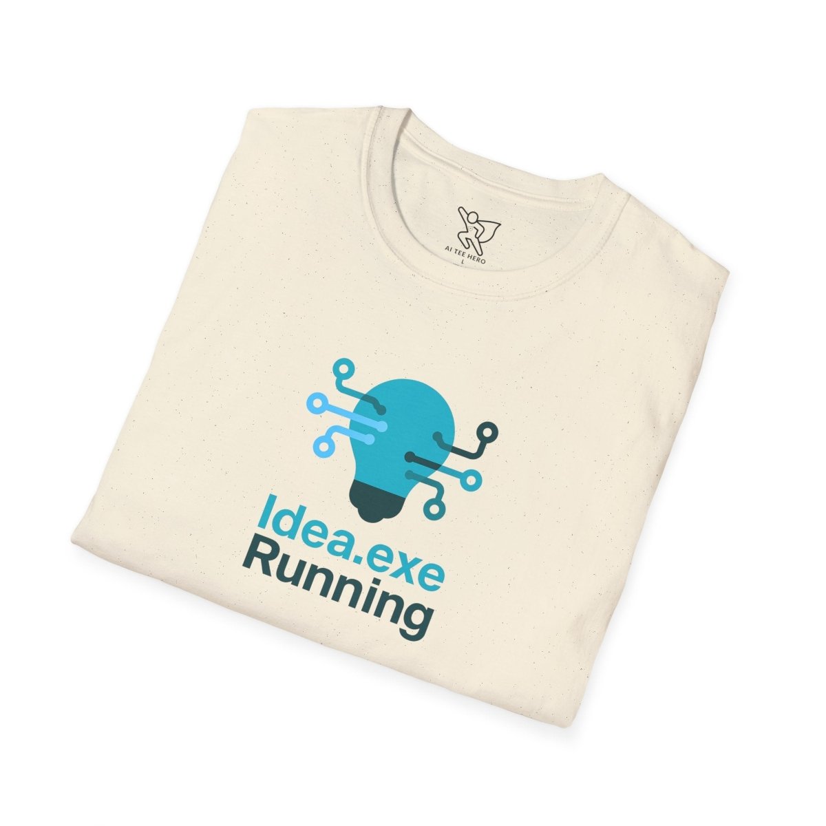 "Idea.exe Running" Tech - Inspired Unisex Softstyle T-Shirt, Geek Humor Tee, Casual Everyday Wear, Gift for Programmers, Unique Tech Gifts, Funny Coding Shirt CW - 1 Teal - AI Tee Hero