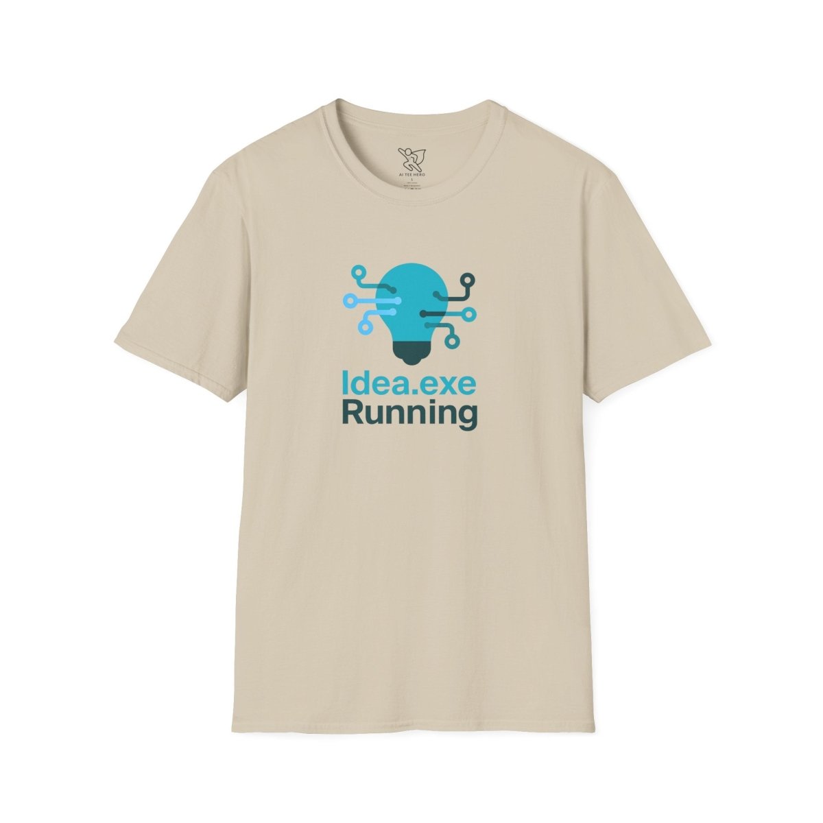"Idea.exe Running" Tech - Inspired Unisex Softstyle T-Shirt, Geek Humor Tee, Casual Everyday Wear, Gift for Programmers, Unique Tech Gifts, Funny Coding Shirt CW - 1 Teal - AI Tee Hero