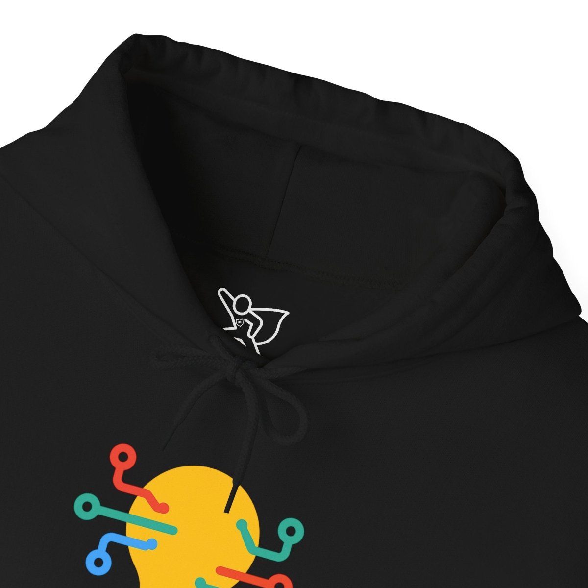 "Idea.exe Running" Unisex Heavy Blend™ Hooded Sweatshirt - Witty Tech Apparel, Vibrant Color Digital - Era Inspired Design - AI Tee Hero