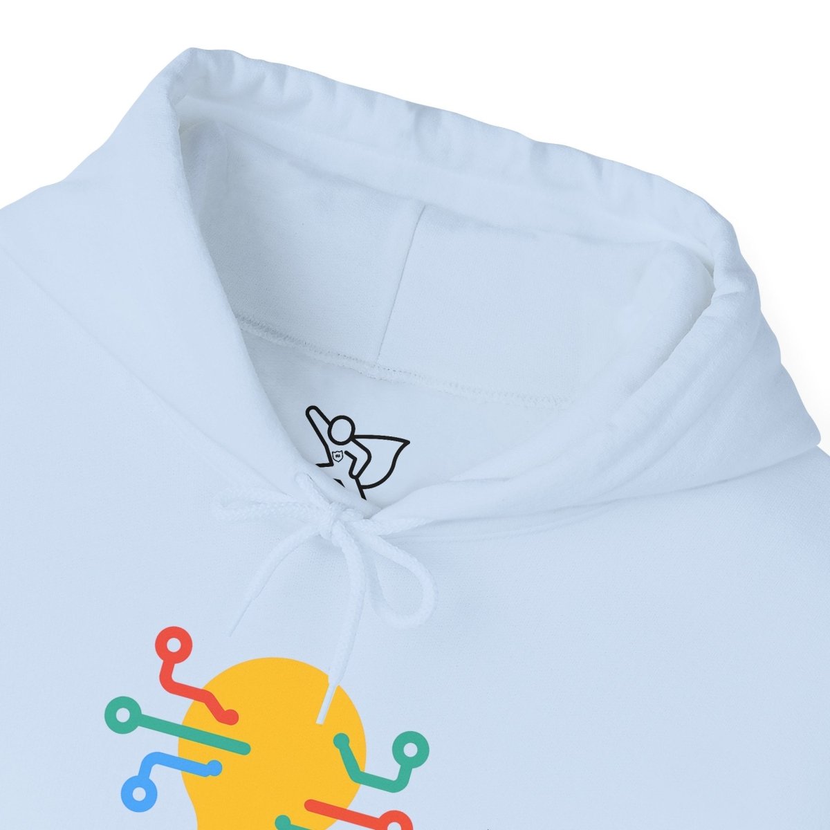 "Idea.exe Running" Unisex Heavy Blend™ Hooded Sweatshirt - Witty Tech Apparel, Vibrant Color Digital - Era Inspired Design - AI Tee Hero