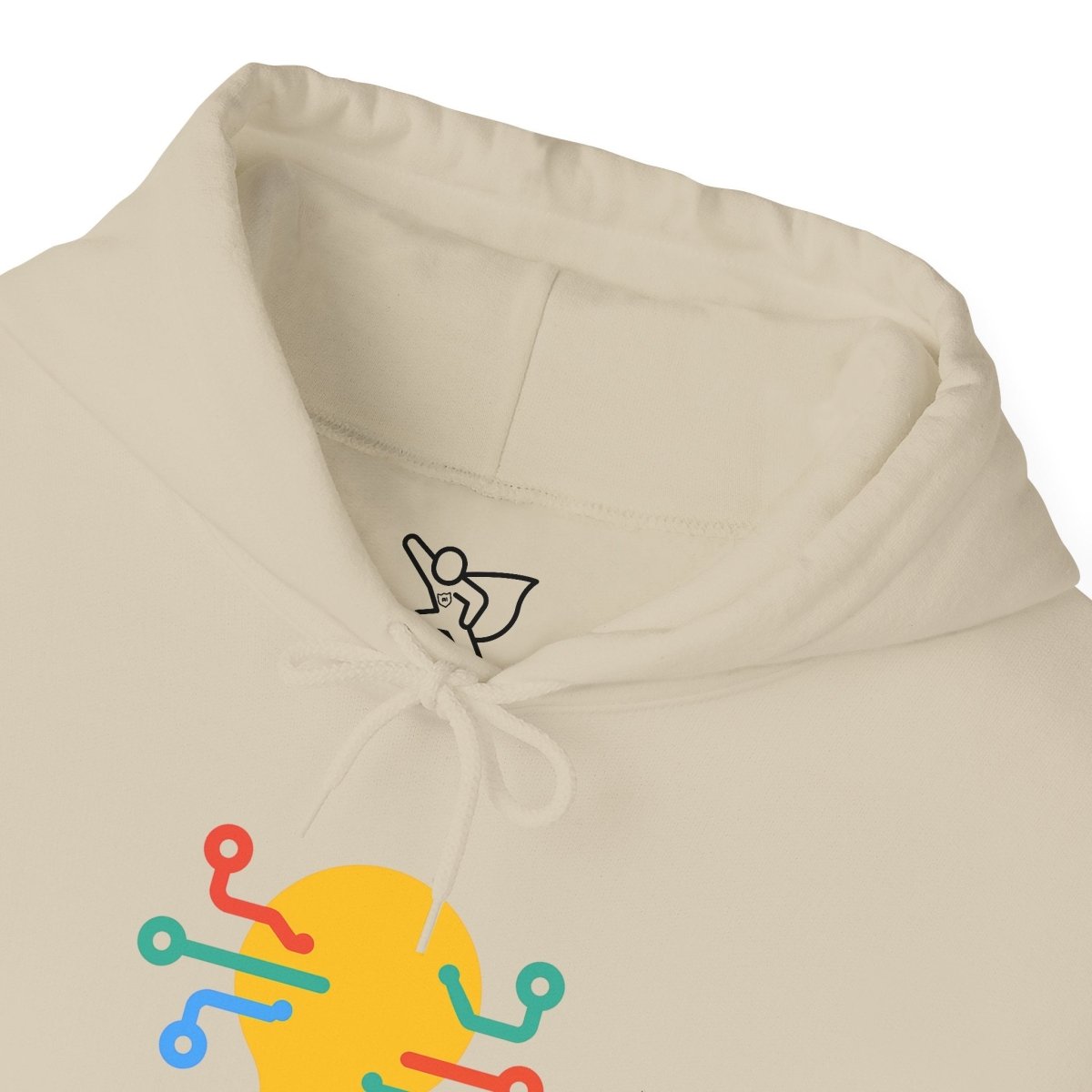 "Idea.exe Running" Unisex Heavy Blend™ Hooded Sweatshirt - Witty Tech Apparel, Vibrant Color Digital - Era Inspired Design - AI Tee Hero