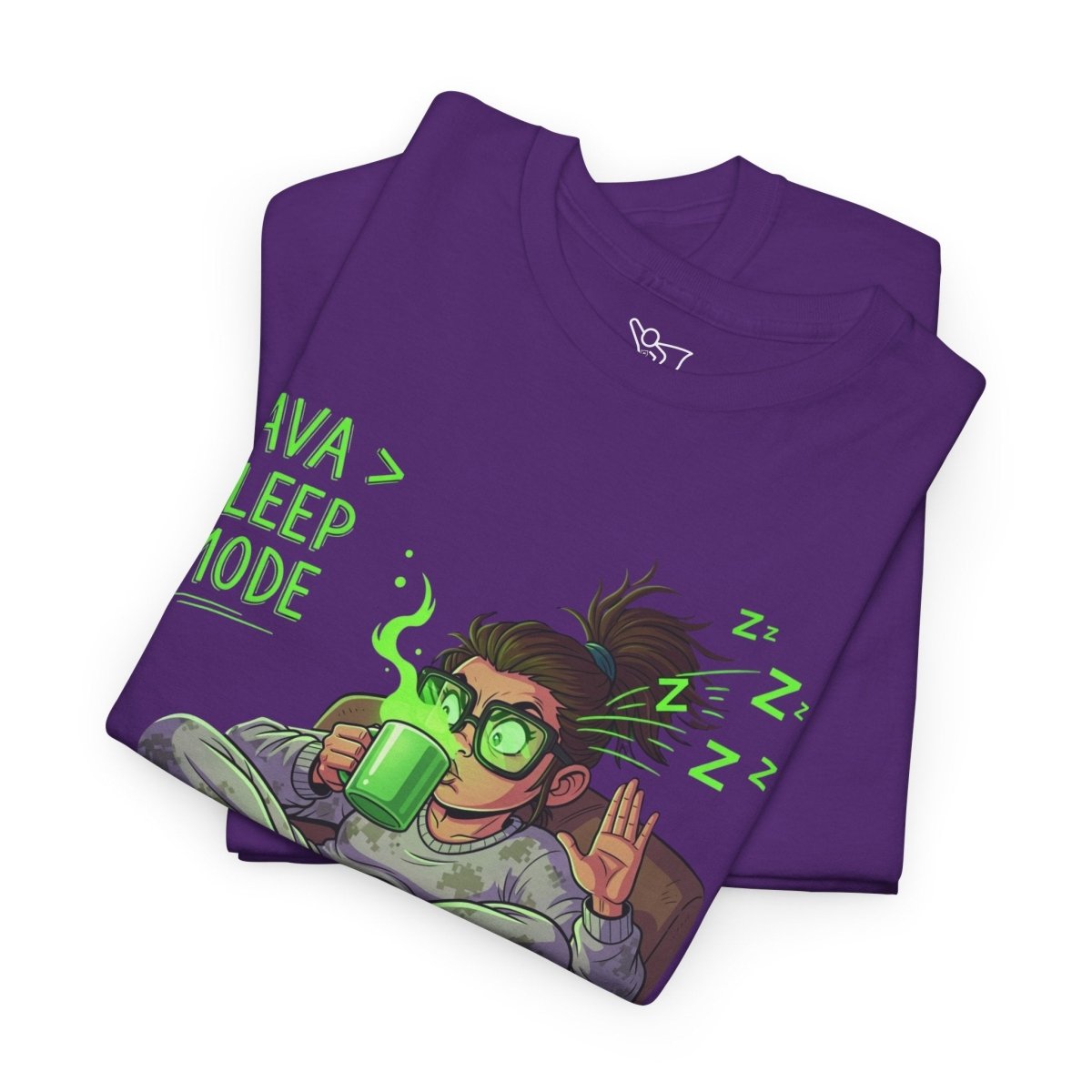 "Java > Sleep Mode" CW - 1 Unisex Heavy Cotton Tee, Casual Wear, Gift for Coffee Lovers, Relaxation Shirt, Graphic Tee for Holidays - AI Tee Hero