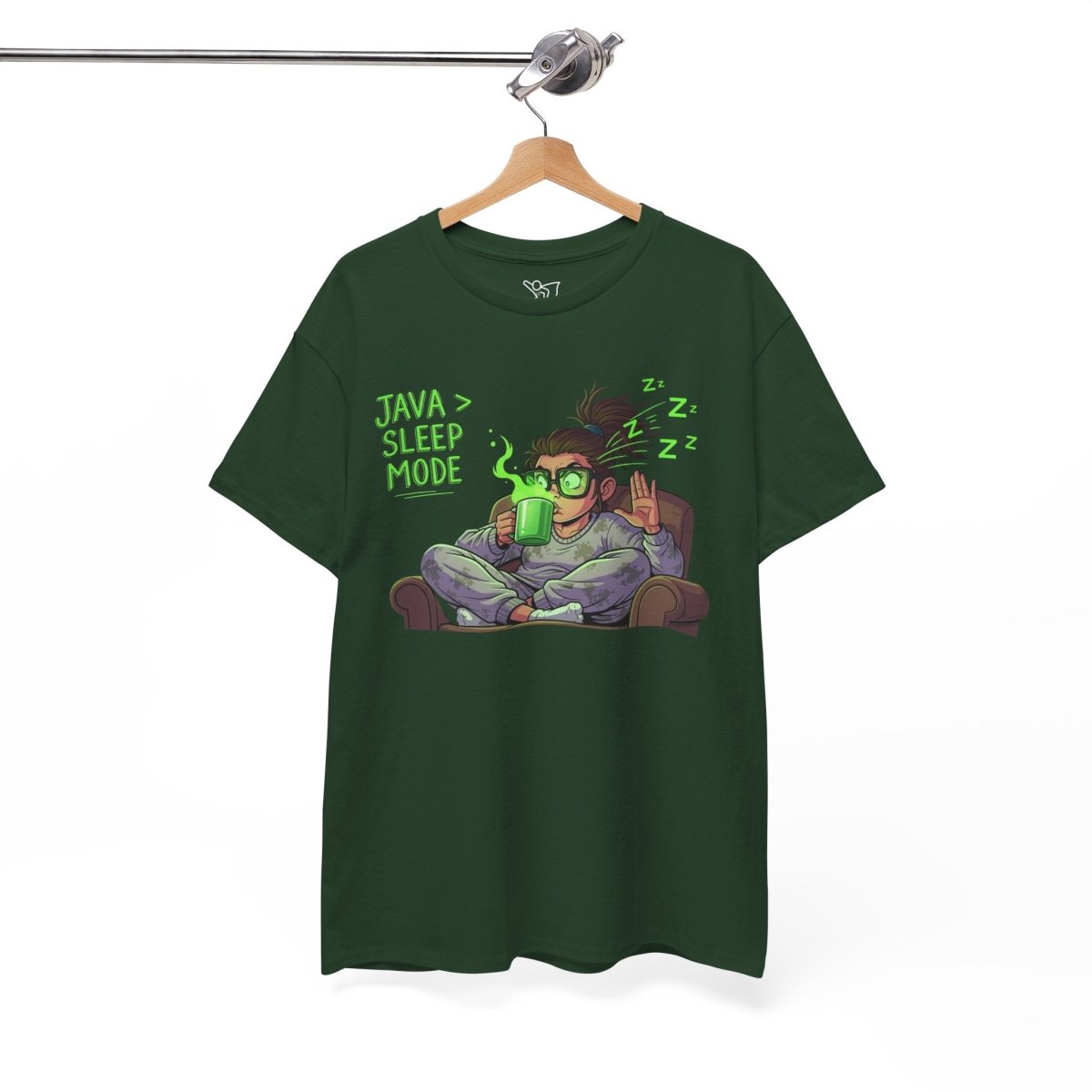 "Java > Sleep Mode" CW - 1 Unisex Heavy Cotton Tee, Casual Wear, Gift for Coffee Lovers, Relaxation Shirt, Graphic Tee for Holidays - AI Tee Hero