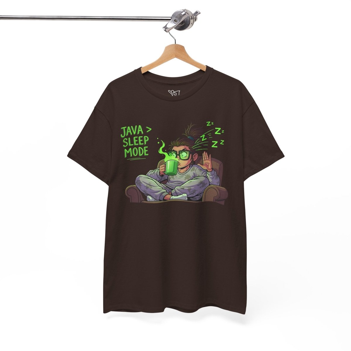 "Java > Sleep Mode" CW - 1 Unisex Heavy Cotton Tee, Casual Wear, Gift for Coffee Lovers, Relaxation Shirt, Graphic Tee for Holidays - AI Tee Hero