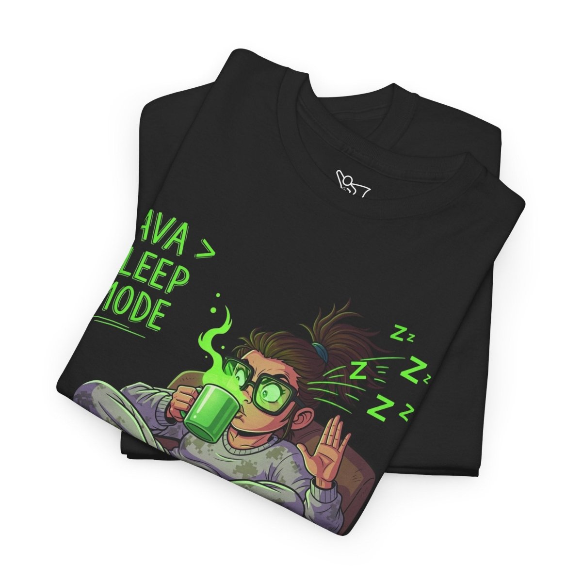 "Java > Sleep Mode" CW - 1 Unisex Heavy Cotton Tee, Casual Wear, Gift for Coffee Lovers, Relaxation Shirt, Graphic Tee for Holidays - AI Tee Hero