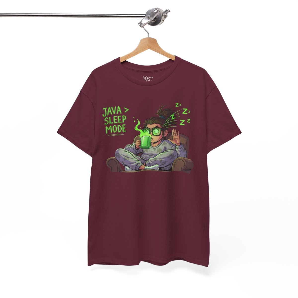 "Java > Sleep Mode" CW - 1 Unisex Heavy Cotton Tee, Casual Wear, Gift for Coffee Lovers, Relaxation Shirt, Graphic Tee for Holidays - AI Tee Hero