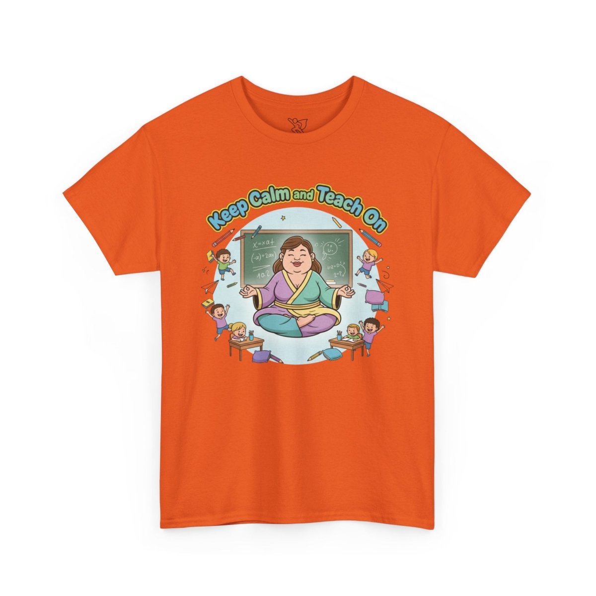"Keep Calm and Teach On" Unisex Heavy Cotton Tee, Teacher Gift, School Spirit, Classroom Humor, Back to School, Educational Apparel - AI Tee Hero