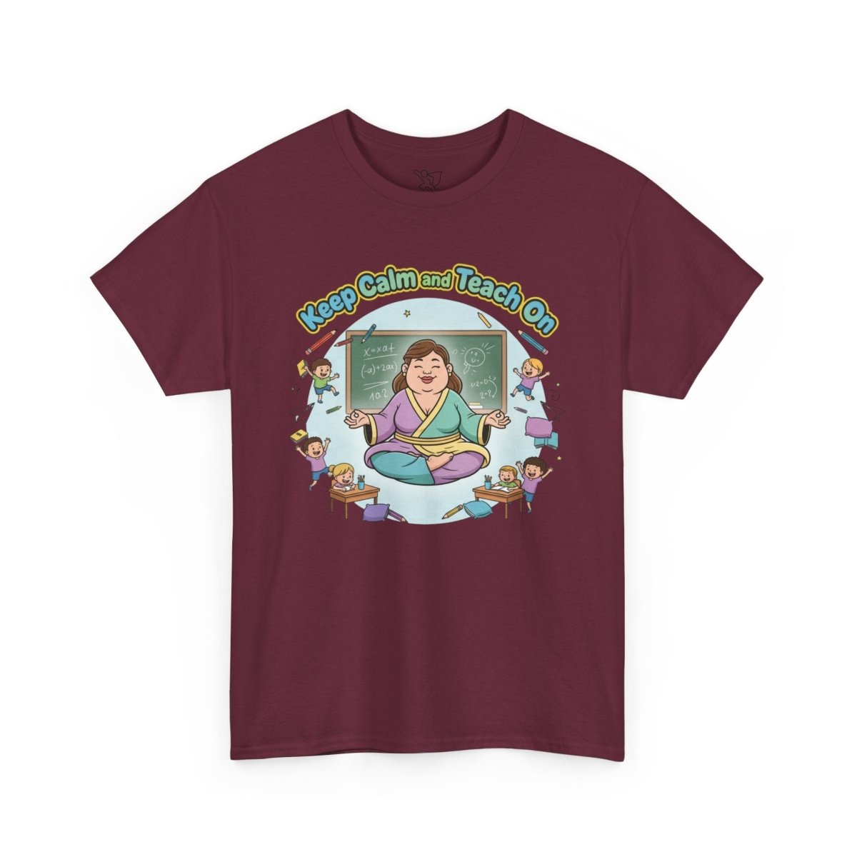 "Keep Calm and Teach On" Unisex Heavy Cotton Tee, Teacher Gift, School Spirit, Classroom Humor, Back to School, Educational Apparel - AI Tee Hero