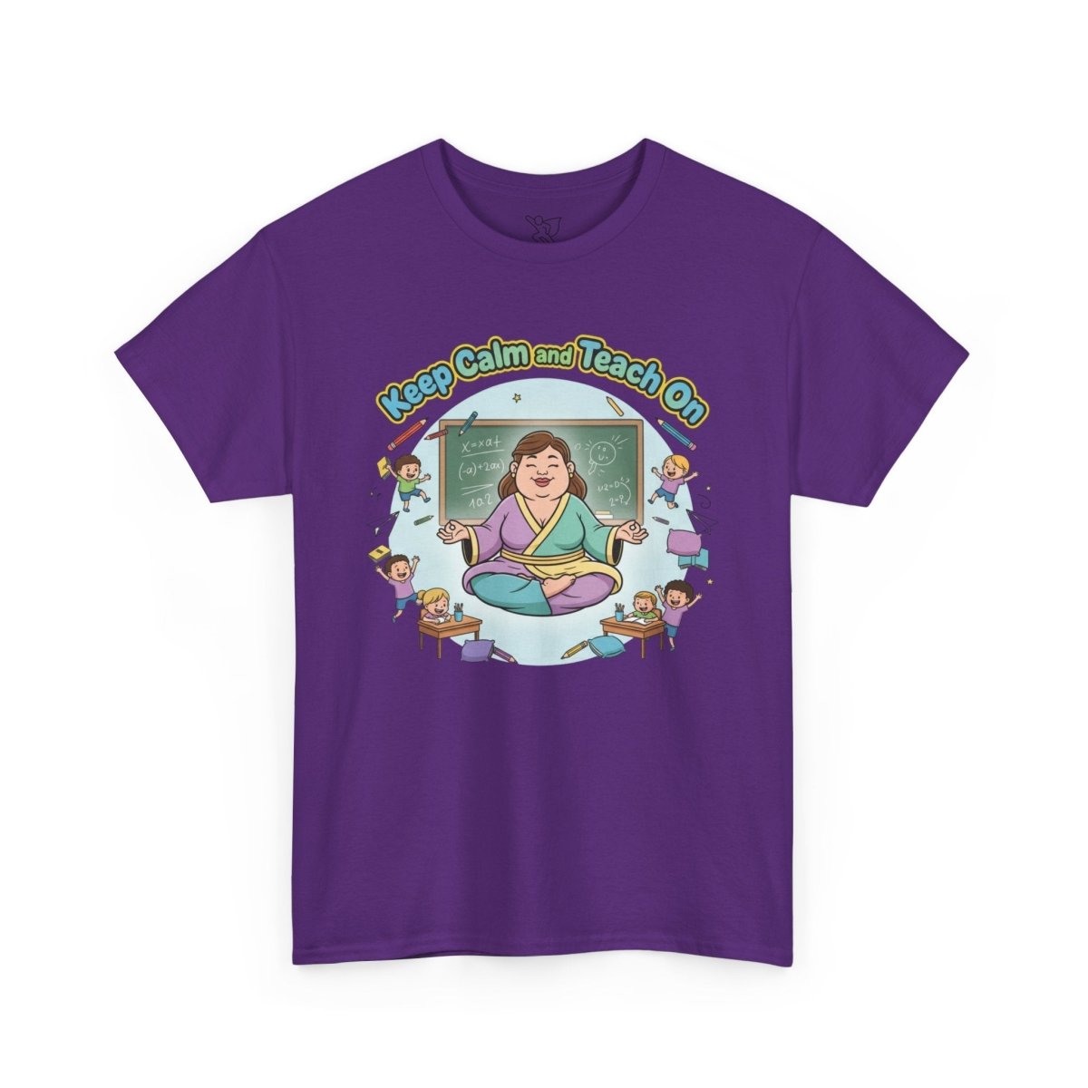 "Keep Calm and Teach On" Unisex Heavy Cotton Tee, Teacher Gift, School Spirit, Classroom Humor, Back to School, Educational Apparel - AI Tee Hero