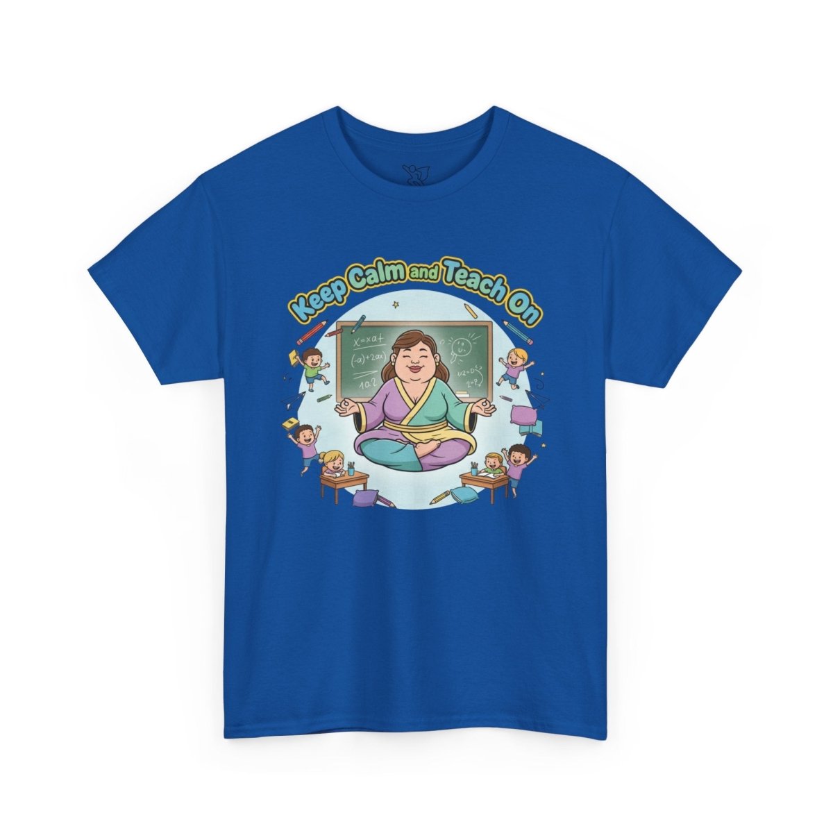 "Keep Calm and Teach On" Unisex Heavy Cotton Tee, Teacher Gift, School Spirit, Classroom Humor, Back to School, Educational Apparel - AI Tee Hero