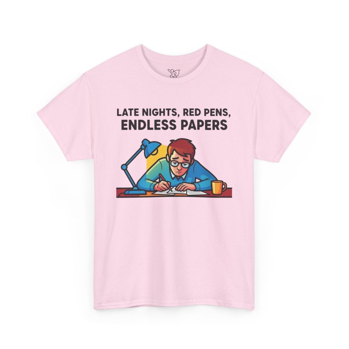 "Late Night, Red Pens, Endless Papers" Teacher's Humor Tee - Late Nights, Red Pens, Endless Papers, Unisex Tee, Gift for Teachers, Classroom Apparel, Back to School Shirt - AI Tee Hero