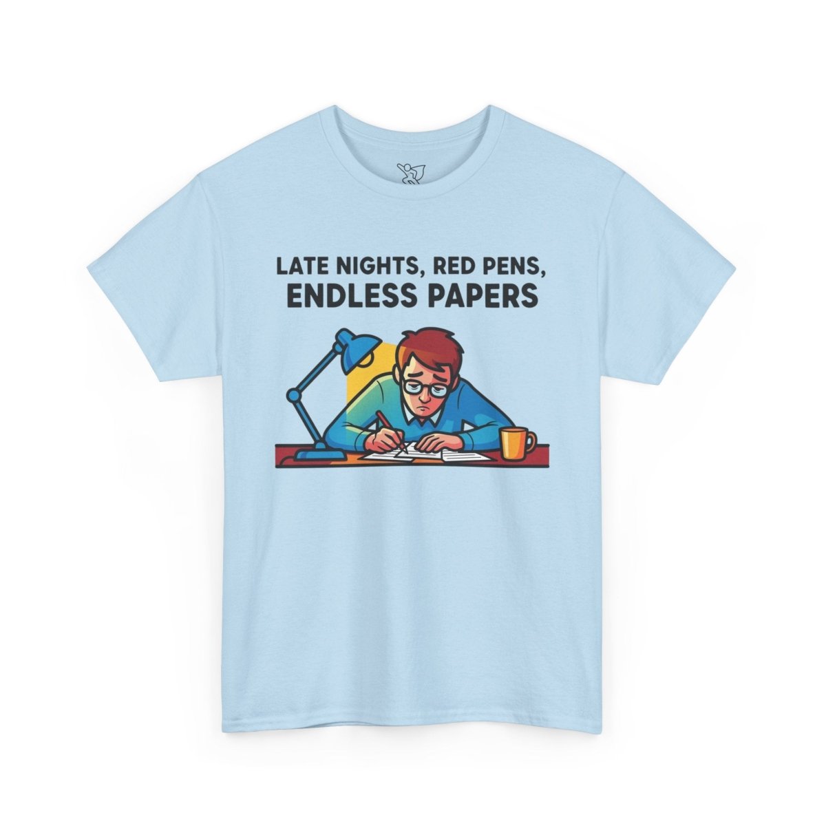 "Late Night, Red Pens, Endless Papers" Teacher's Humor Tee - Late Nights, Red Pens, Endless Papers, Unisex Tee, Gift for Teachers, Classroom Apparel, Back to School Shirt - AI Tee Hero