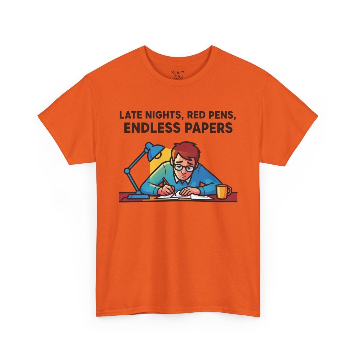 "Late Night, Red Pens, Endless Papers" Teacher's Humor Tee - Late Nights, Red Pens, Endless Papers, Unisex Tee, Gift for Teachers, Classroom Apparel, Back to School Shirt - AI Tee Hero
