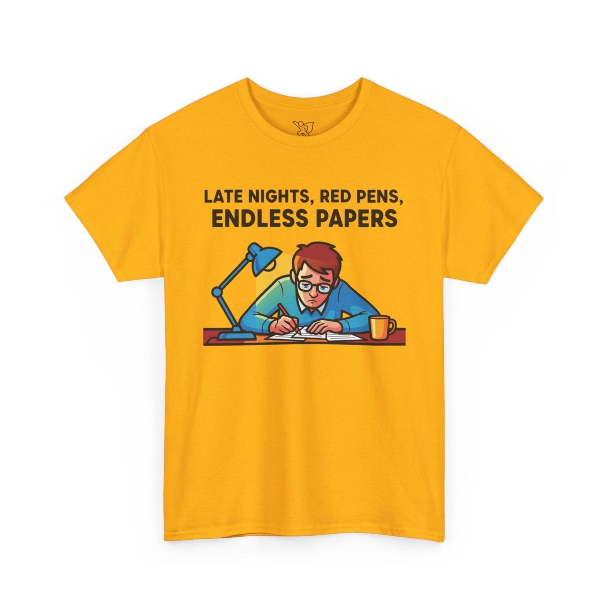 "Late Night, Red Pens, Endless Papers" Teacher's Humor Tee - Late Nights, Red Pens, Endless Papers, Unisex Tee, Gift for Teachers, Classroom Apparel, Back to School Shirt - AI Tee Hero
