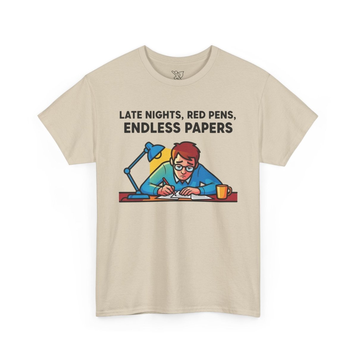 "Late Night, Red Pens, Endless Papers" Teacher's Humor Tee - Late Nights, Red Pens, Endless Papers, Unisex Tee, Gift for Teachers, Classroom Apparel, Back to School Shirt - AI Tee Hero