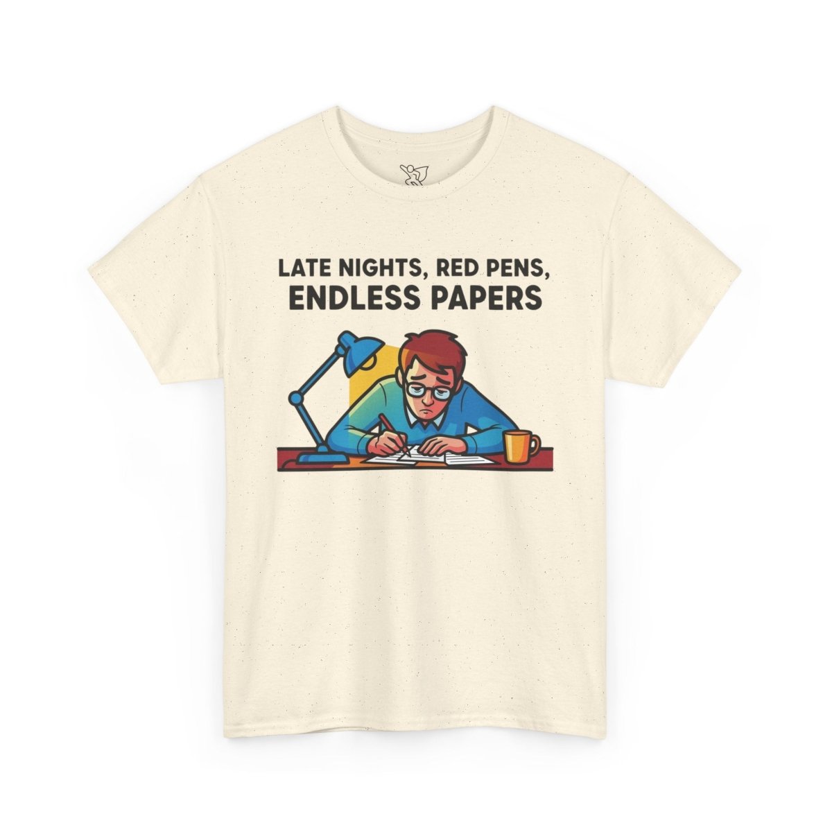 "Late Night, Red Pens, Endless Papers" Teacher's Humor Tee - Late Nights, Red Pens, Endless Papers, Unisex Tee, Gift for Teachers, Classroom Apparel, Back to School Shirt - AI Tee Hero