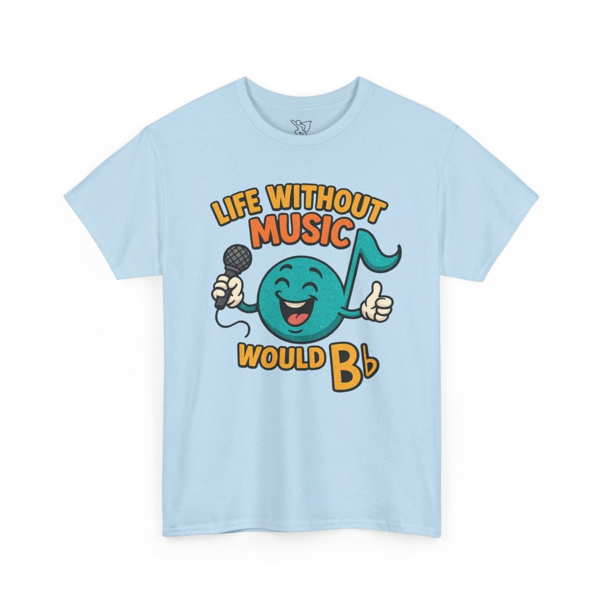 "Life Without Music, Would B flat" Unisex Heavy Cotton Tee, Music Lover Shirt, Gift for Musicians, Funny Quote Tee, Casual Wear, Concert Outfit - MINDSet - AI Tee Hero
