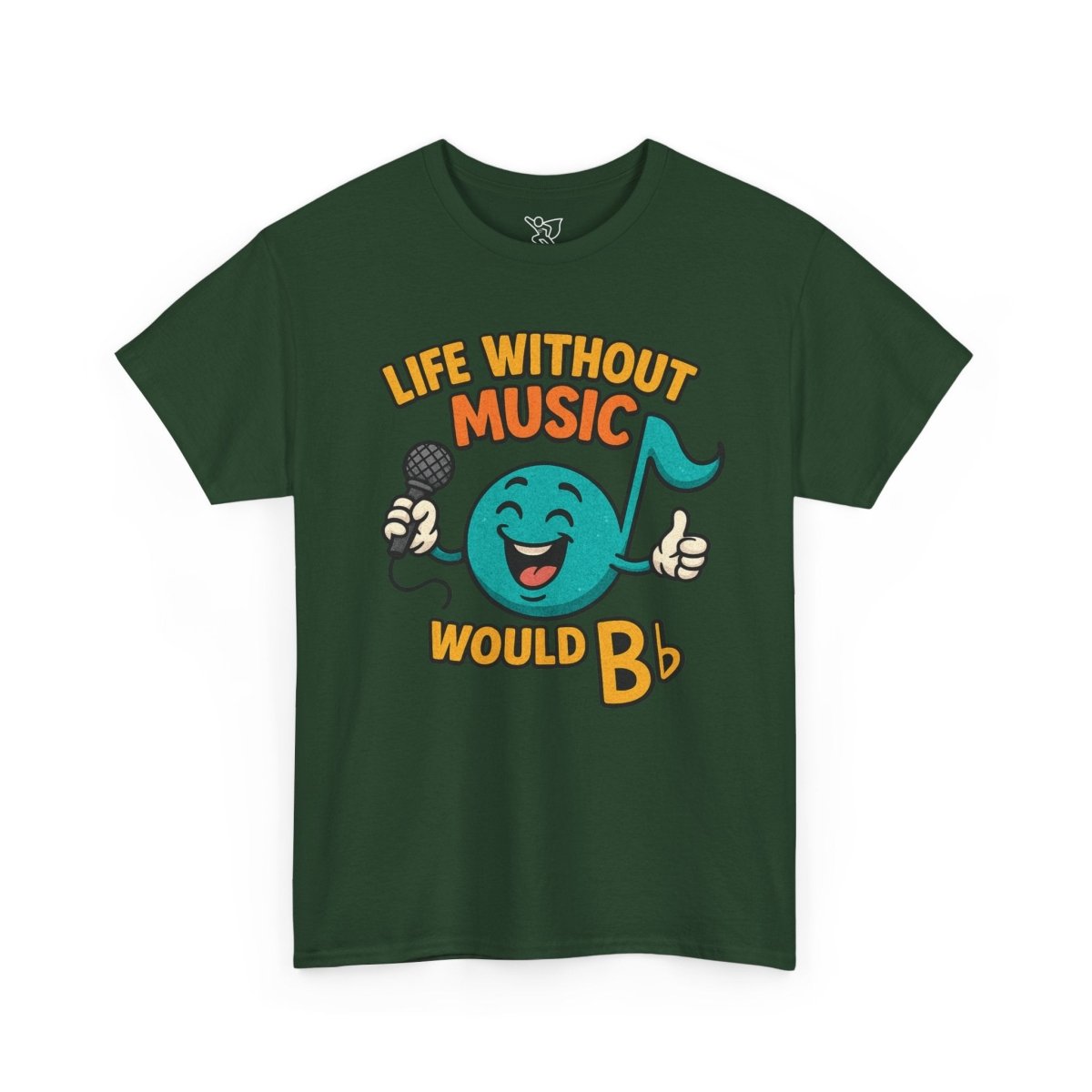"Life Without Music, Would B flat" Unisex Heavy Cotton Tee, Music Lover Shirt, Gift for Musicians, Funny Quote Tee, Casual Wear, Concert Outfit - MINDSet - AI Tee Hero