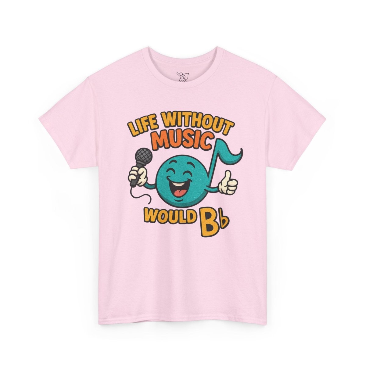 "Life Without Music, Would B flat" Unisex Heavy Cotton Tee, Music Lover Shirt, Gift for Musicians, Funny Quote Tee, Casual Wear, Concert Outfit - MINDSet - AI Tee Hero